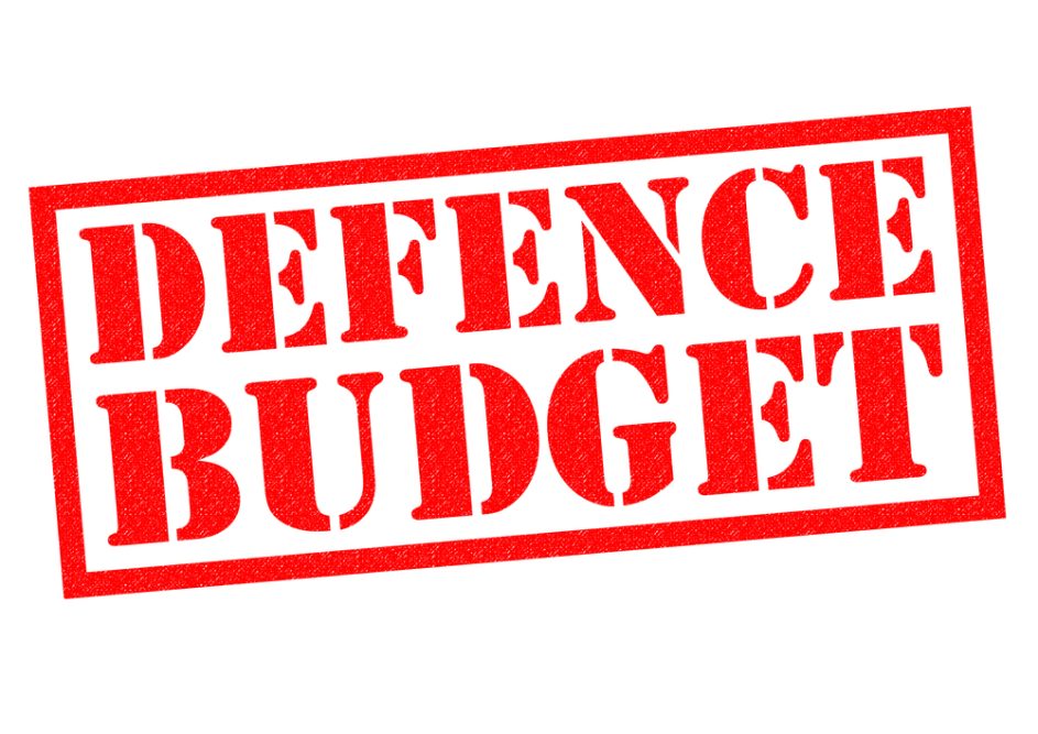 Defence,Budget,Red,Rubber,Stamp,Over,A,White,Background. Defence Budget