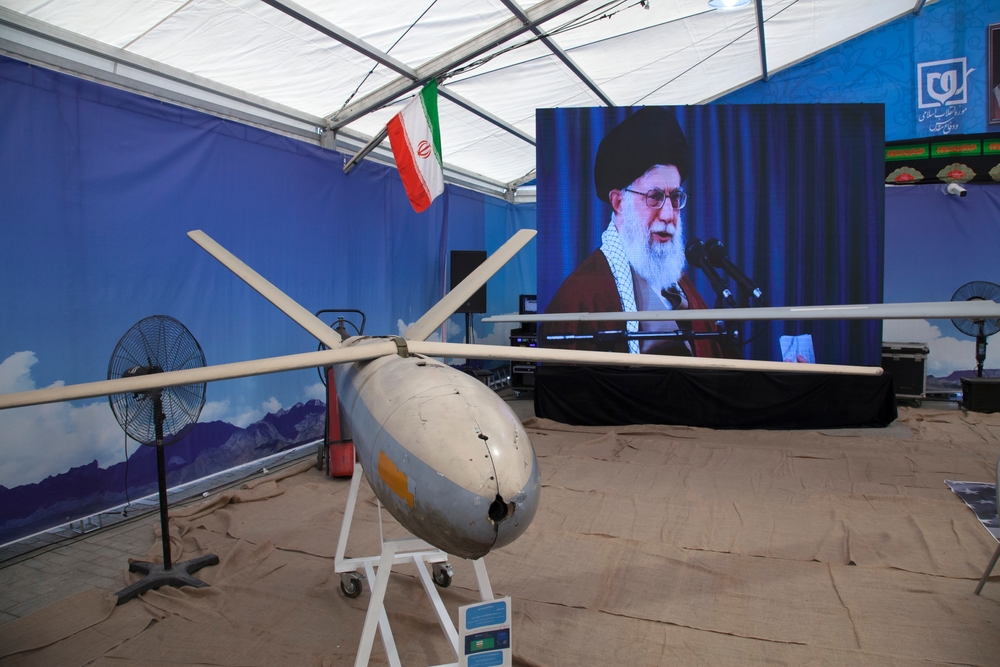Iranian Leader Khamenei and drone