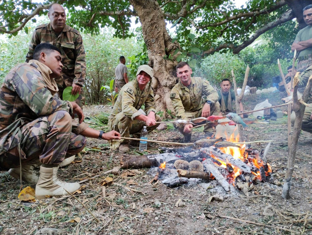 Tongan and Australian military cooperation.