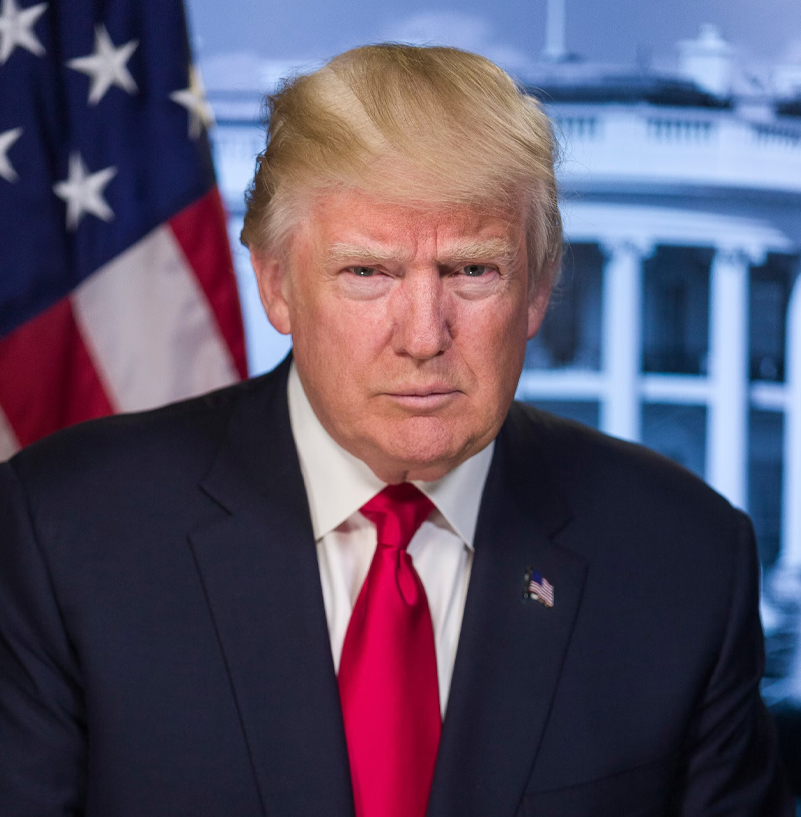 Image. Portrait of former president Donald Trump. Digital photograph, 2016. Library of Congress Prints & Photographs Division.
