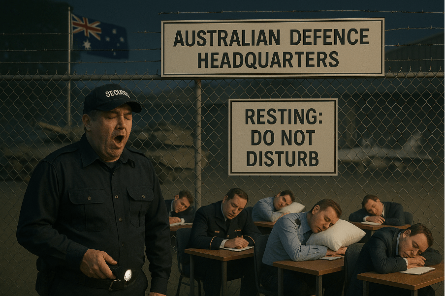 DefenceHQRestingsmall A slumbering Defence HQ
