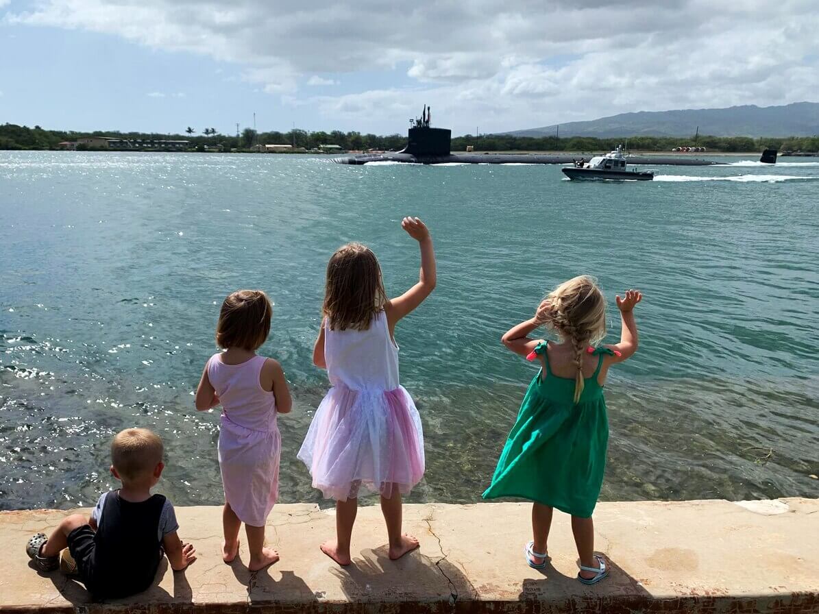US Virginia sub leaves Pearl Harbor small Jul25 US Virginia class submarine leaving on deployment