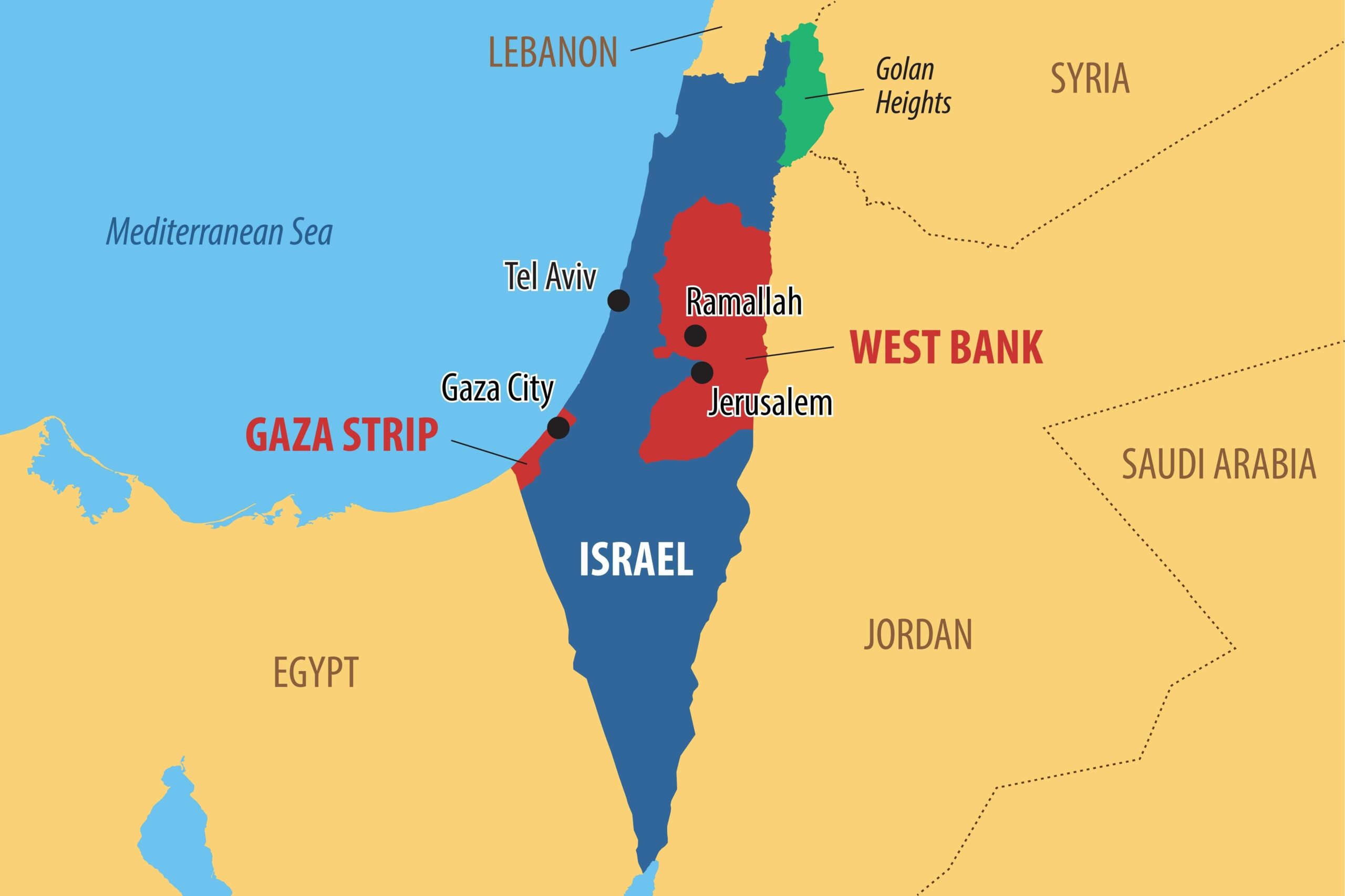 israelGazaWestBankmapsmall Israel Gaza and the West Bank