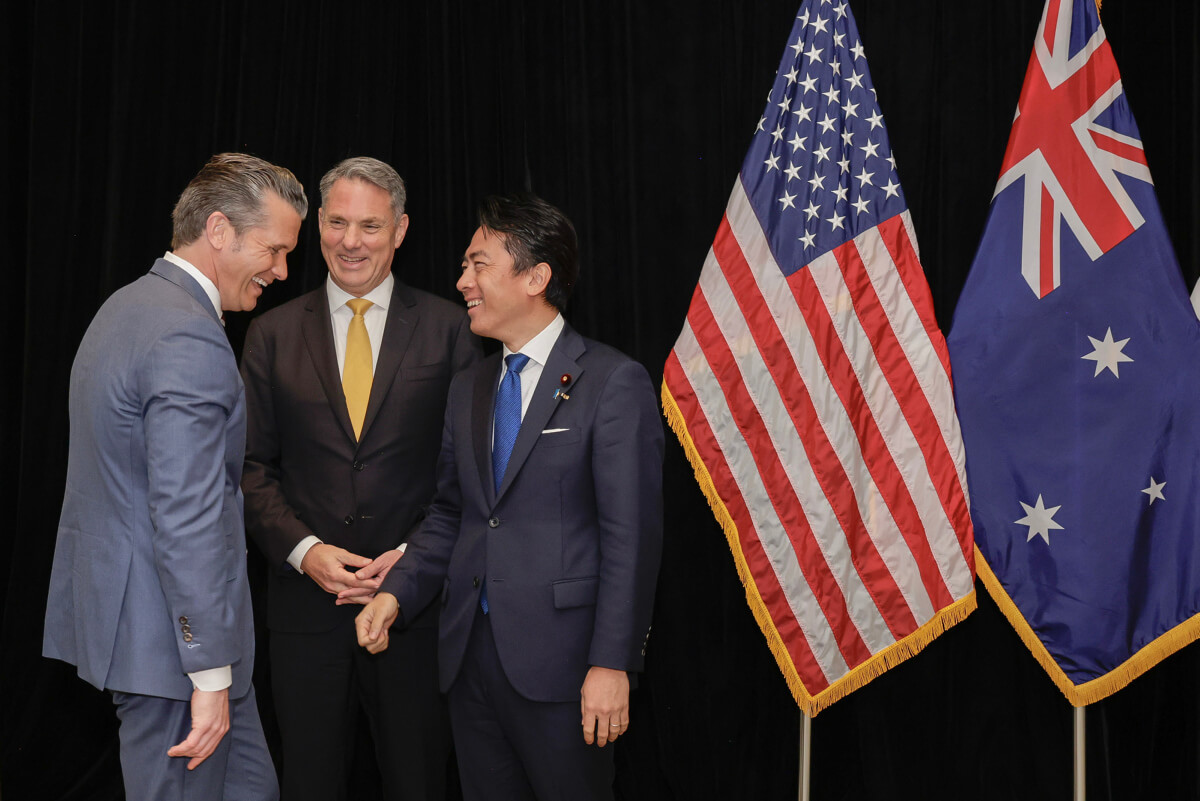 Pentagon chief Hegseth laughs it up with allies – Japan’s Minister of Defense Koizumi & Australia’s Defence minister Marles May